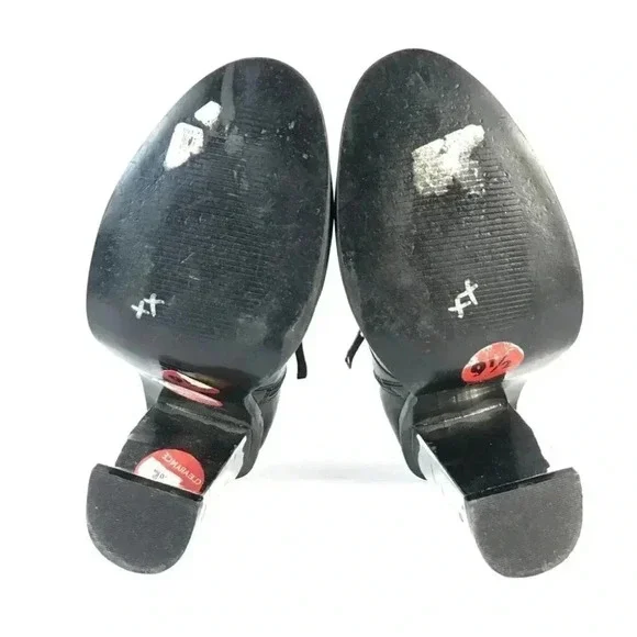 Material Girl Y2K Cyber Core Black Boots • Silver Block Heel • EU 39.5 - Picture 8 of 10